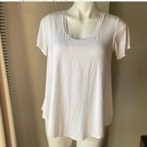 Shebird Shirt Size 3 The Flawless Short Sleeve Bra Tee White Built In Bra